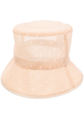 RED Valentino polka-dot mesh hat - Neutrals
