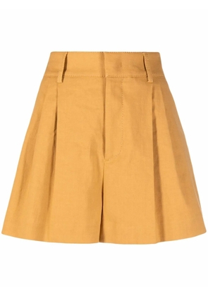 RED Valentino high-waisted tailored shorts - Yellow