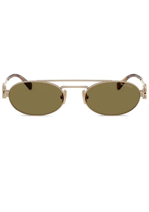 Miu Miu Eyewear oval-frame sunglasses - Gold