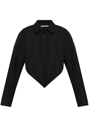 Alexander Wang pointed organic-cotton shirt - Black