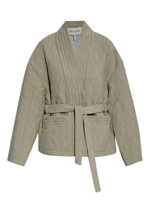 MUNTHE Pifita quilted belted jacket - Green