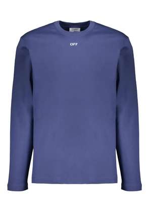 Off-White long-sleeve round-neck T-shirt - Blue