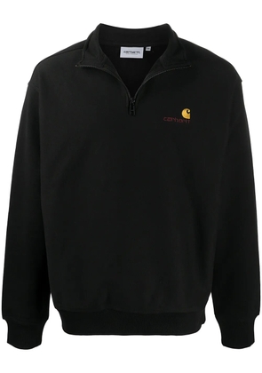 Carhartt WIP short-zip logo sweatshirt - Black