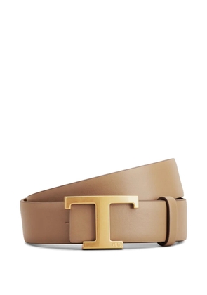 Tod's T-buckle reversible belt - Neutrals