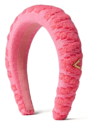 Valentino Garavani Vlogo cotton-blend headband - Pink