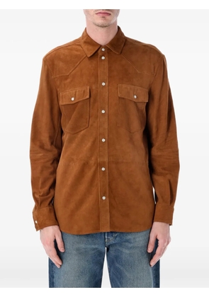 Sword buttoned pocket shirt jacket - Brown