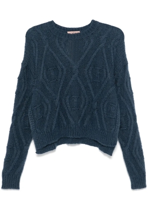 TWINSET logo-embossed sweater - Blue