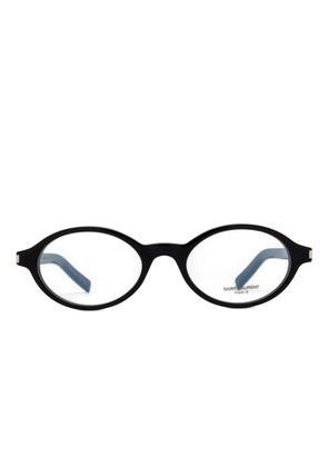 Saint Laurent Eyewear Jeanne oval-frame glasses - Black