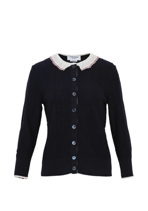Thom Browne bobble stitch sleeve knit cardigan - Blue