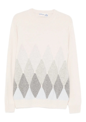 Ballantyne argyle-knit crew-neck sweater - Neutrals