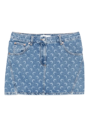 Marine Serre denim mini skirt - Blue