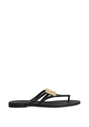 Dolce & Gabbana logo plaque flip-flops - Black