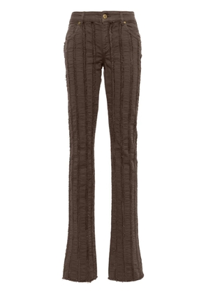 Blumarine striped straight-leg trousers - Brown