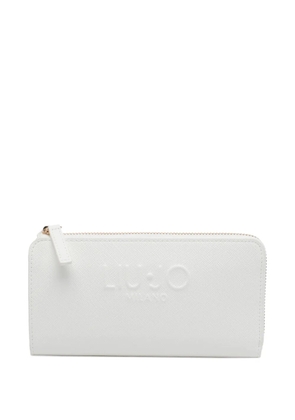 LIU JO large embossed logo wallet - White