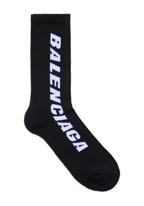 Balenciaga logo-embroidered socks - Black