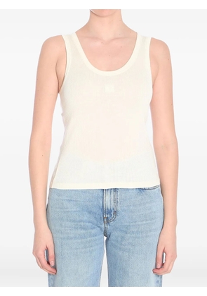 LOEWE anagram ribbed tank top - White