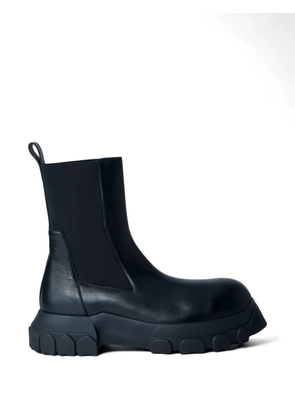 Rick Owens elasticated-panel leather chelsea boots - Black