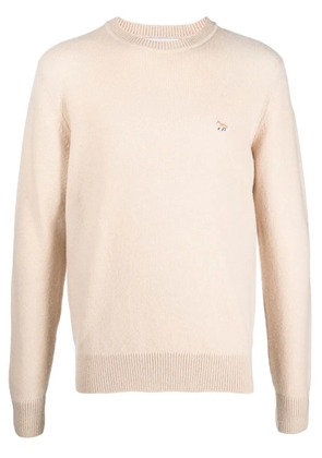 Maison Kitsuné logo-patch wool jumper - Neutrals