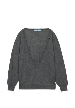 Prada cashmere V-neck sweater - Grey