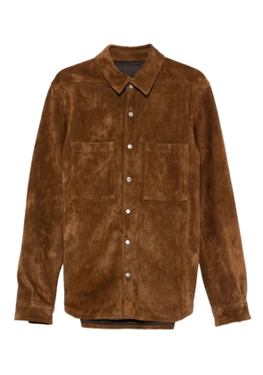 Rick Owens suede shirt jacket - Brown