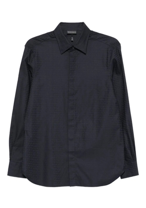 Emporio Armani monogram-print shirt - Blue