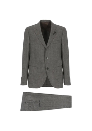 Lardini flower-button suit - Grey