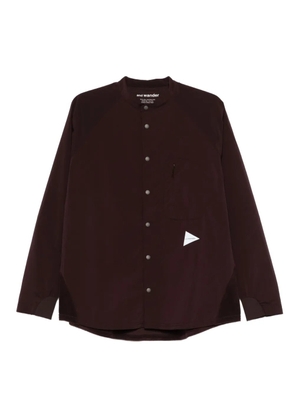 and Wander panelled shirt - Red