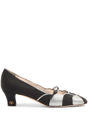 Valentino Garavani 45mm Bowow embellished pumps - Black