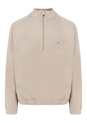 ROA half-zip logo-embroidery sweatshirt - Neutrals