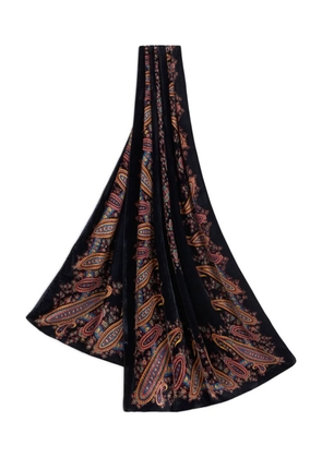 ETRO fringed paisley-print scarf - Black
