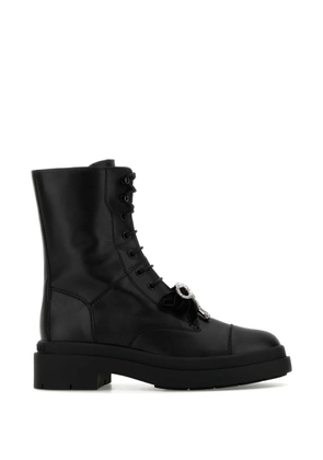 Jimmy Choo Averi bow leather boots - Black