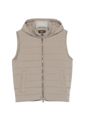 Peserico hooded zip gilet - Neutrals