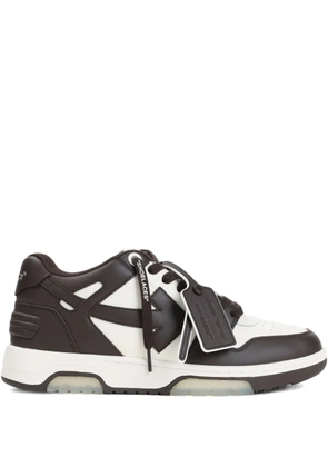 Off-White Our Of Office arrow-patch leather sneakers - Brown