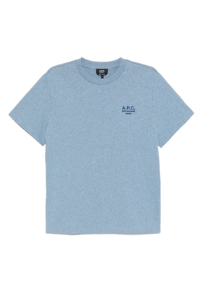 A.P.C. logo-embroidered T-shirt - Blue