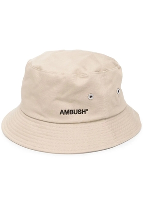 AMBUSH logo-embroidered bucket hat - Neutrals