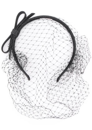 RED(V) mesh veil hairband - Black