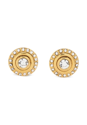 CHANEL Pre-Owned crystal-embellished clip on earrings - Gold