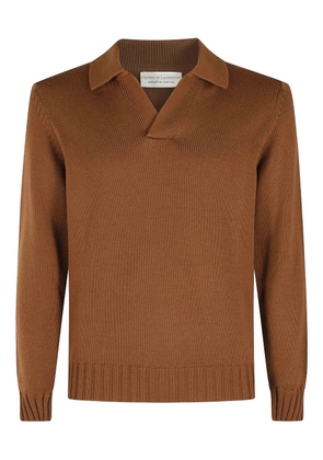 Filippo De Laurentiis long-sleeves polo shirt - Brown