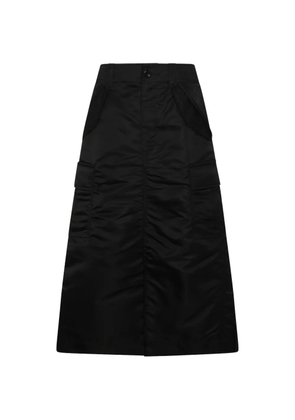 sacai pleated midi skirt - Black