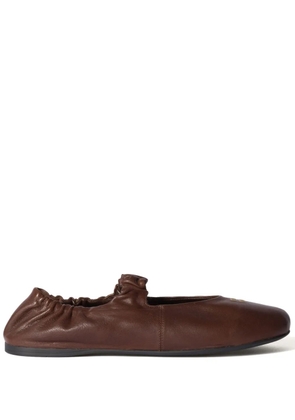 Miu Miu leather ballet flats - Brown