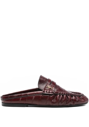 Saint Laurent Le Loafer round-toe mules - Red