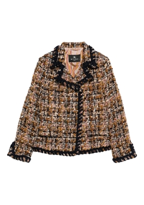 ETRO double-breasted tweed jacket - Black