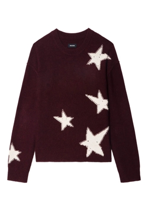 Zadig&Voltaire star-pattern cashmere jumper - Red