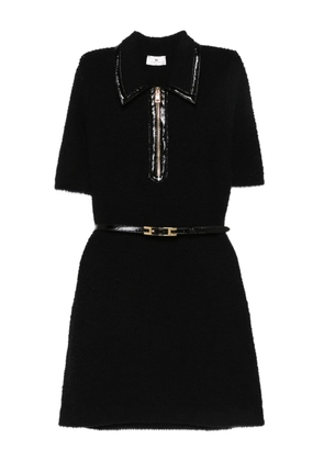 Elisabetta Franchi zip-front belted dress - Black