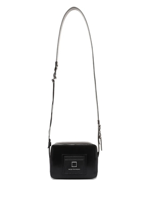 Wooyoungmi logo-print rectangular-shape crossbody bag - Black