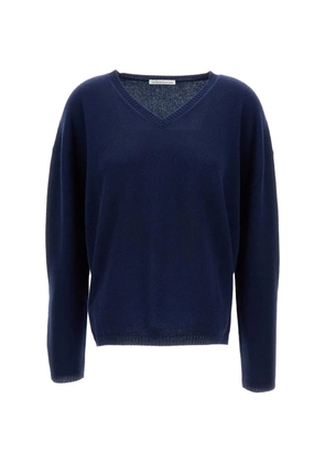Stefano Mortari ribbed-hem V-neck sweater - Blue