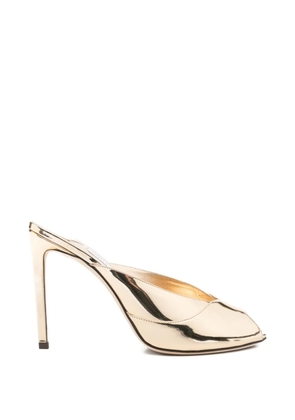 Jimmy Choo Brigitte peep-toe mules - Gold