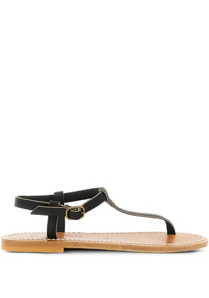 K. Jacques Petrone leather buckle sandals - Black