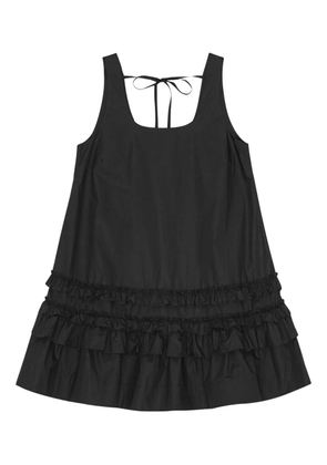 GANNI poplin dress - Black