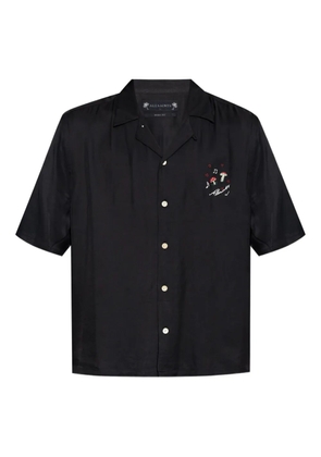 AllSaints graphic-embroidered shirt - Black